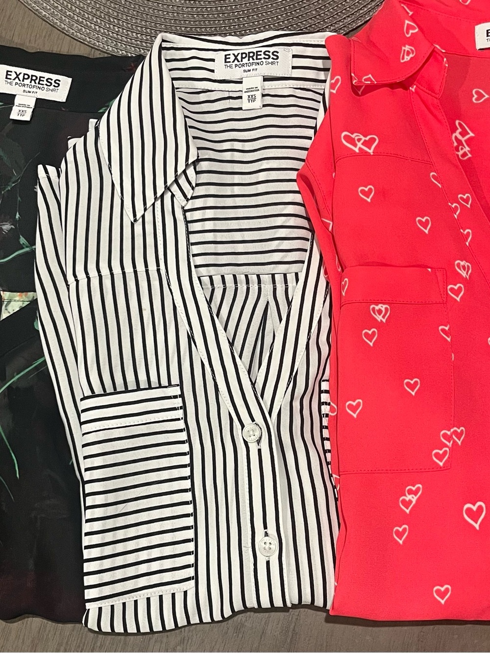 Express Women Button Down Tops. 6 Long-sleeve+1 Cap-sleeve+ 1 Black sleeveless - Picture 2 of 6